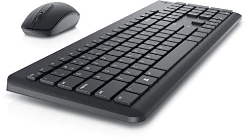 Dell KM3322W Wireless USB Keyboard and Mouse Combo, Anti-Fade & Spill-Resistant Keys, up to 36 Month Battery Life, 3Y Advance Exchange Warranty – Black