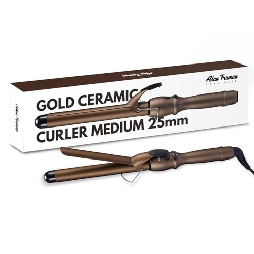 Alan Truman Gold Ceramic Tourmaline Curler – 25mm