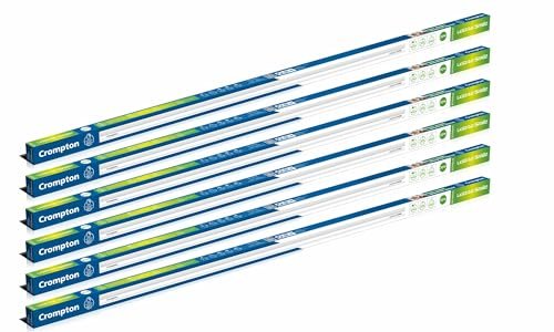 Crompton Laser Ray Smile 20W LED Batten | Energy Efficient Batten for Home | Cool Day Light (6500K) (Pack of 6)