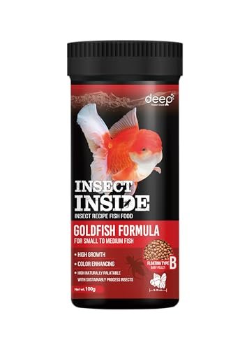 Deep Insect Inside (Cricket) for High Protein Super Premium Gold Fish Formula for High Growth & Colour Enhancing Floating Micro Pellet 100gm