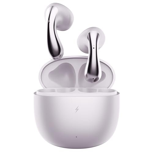 Fire-Boltt Newly Launched Aero Lite TWS Earbuds Custom EQ Wireless Bluetooth 5.4 Music & App Support 50H Playtime Fast Charging Case 50ms Low Latency for Gaming Touch Controls Frost Pink