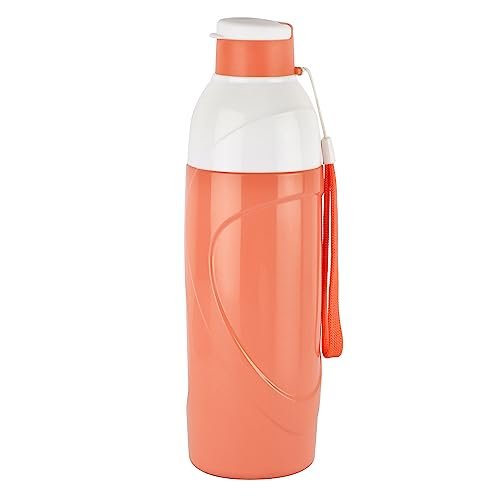 CELLO Puro Funtron 900 | Plastic Water Bottle | Easy Carry Wrist Belt | Keeping Content Cold for Long | 730ml each Set of 3, Assorted