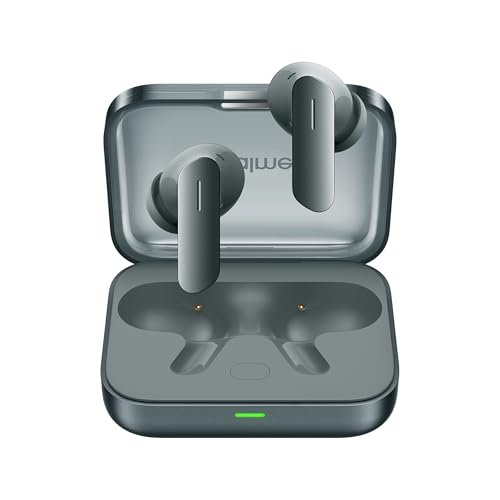 realme Buds Air 7,12.4mm Dynamic Bass Drivers,52Hrs Playtime,52dB Hybrid ANC,6 Mic ENC,45ms Low Latency,360° Spatial Audio,Hi-Res LHDC,IP55 Dust & Water Resistant,True Wireless TWS BT v5.4(Moss Green)