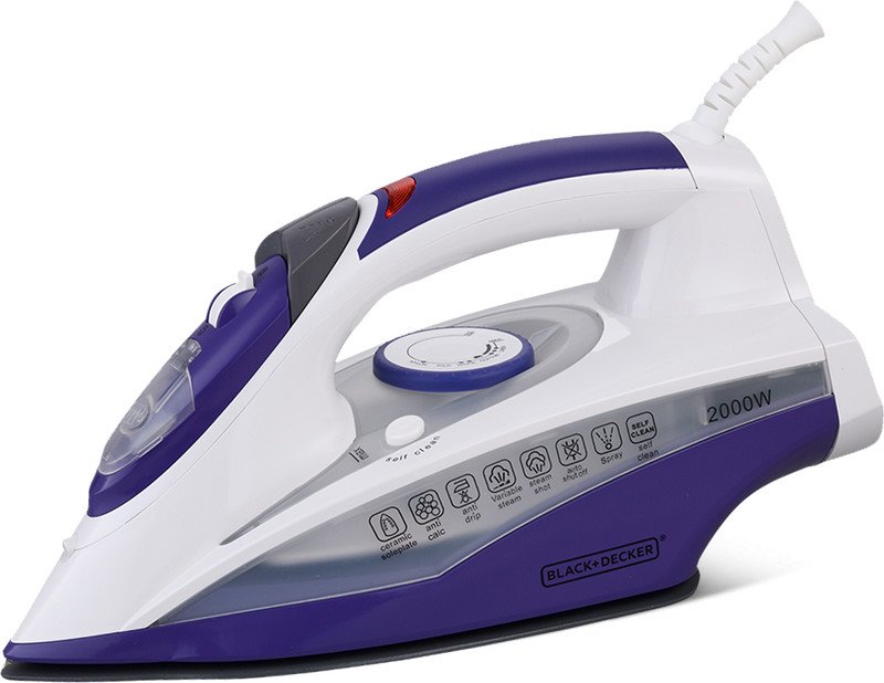 BLACK+DECKER BXIR2003IN 2000 W Steam Iron(Blue, White)