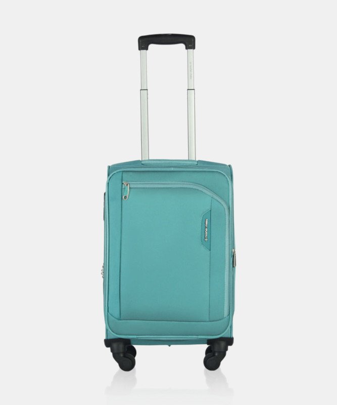 NASHER MILES Dallas Expander soft-sided Polyester Cabin Luggage Cyan 20 inch |55cm Trolley bag Expandable  Cabin Suitcase 4 Wheels – 20 inch