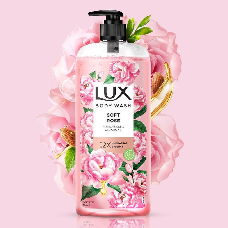 LUX Soft Rose Bodywash with French Rose & Almond Oil(750 ml)