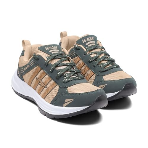 ASIAN Men’s Wonder-21 Sports Running Shoes Beige Olive