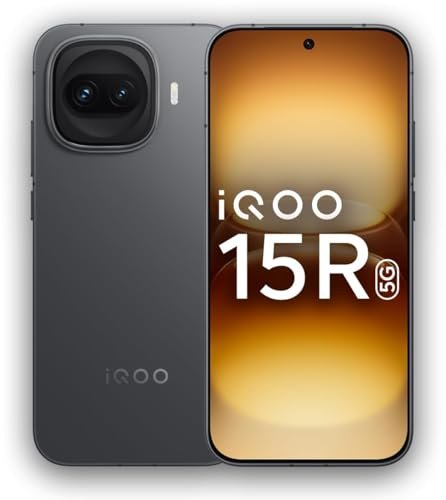 iQOO 15R (Dark Knight, 8GB RAM, 256GB Storage) | Snapdragon® 8 Gen 5 Processor | India’s Slimmest Smartphone in 7600mAh Battery* | Segment’s Most Stable 144FPS Gaming*