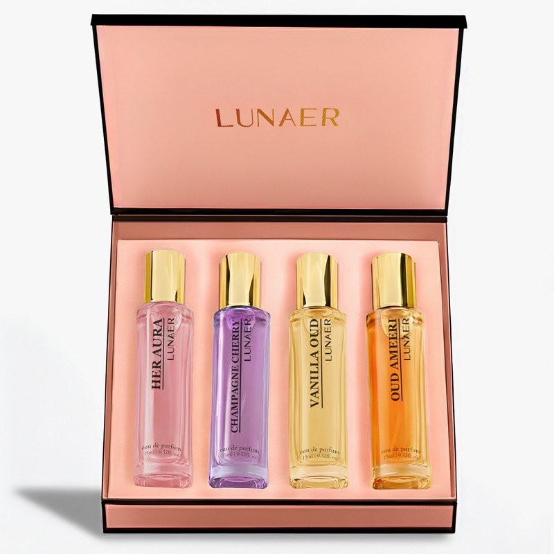Lunaer Luxury Perfume Gift Set – 4X15 ml Long Lasting Eau de Parfum  –  60 ml(For Women)