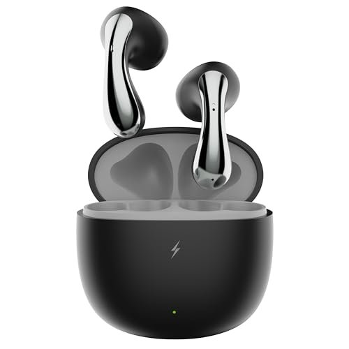 Fire-Boltt Newly Launched Aero Lite TWS Earbuds Custom EQ Wireless Bluetooth 5.4 Music & App Support 50H Playtime Fast Charging Case 50ms Low Latency for Gaming Touch Controls Midnight Black