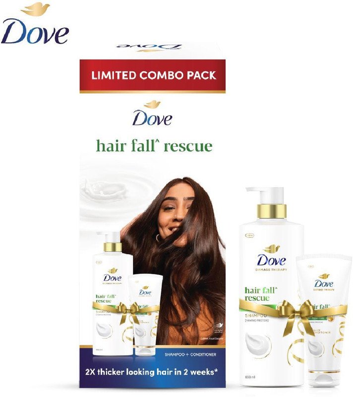 DOVE Hairfall Rescue Combo Pack (Shampoo+Conditioner)(2 Items in the set)