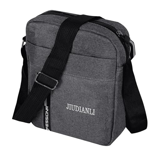 Storite Crossbody Shoulder Bag for Men & Women – Lightweight Travel Messenger Sling Bag with Adjustable Strap & Multiple Pocket For Office Daily Use & Outdoor (Grey – 20 x 5 x 16 Cm)