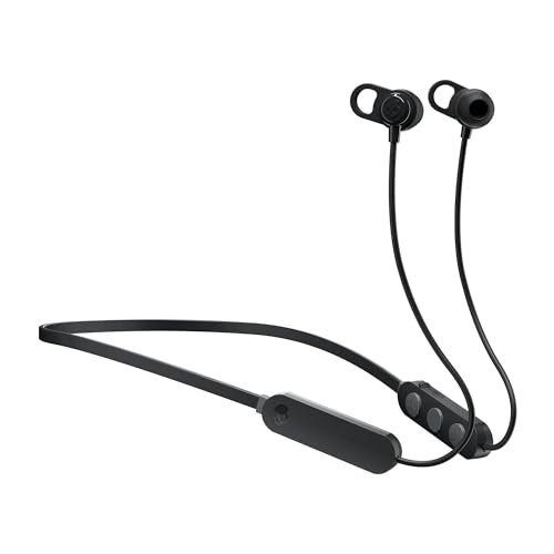 Skullcandy Jib Plus in-Ear Bluetooth Wireless Earbuds with 6 Hours Battery Life, Sound Isolation, Microphone, Volume & Track Control, Splash Resistant – Black