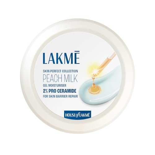 Lakme Peach Milk Pro Ceramide Moisturizer with Vitamin E for Deep Moisturizing and Skin Strengthening | With Skin Conditioner| For Dry, Normal & Sensitive 200gm (1 Count)