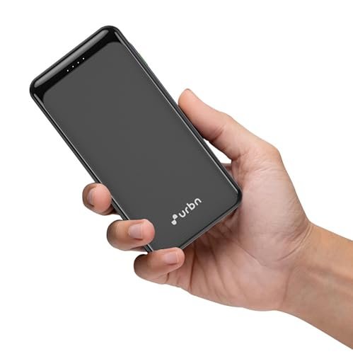 URBN Power Bank 20000mAh Fast Charging | 22.5W Super Fast Power Delivery (PD) Portable Charger | Triple Output | USB Type C Input & Output | Pass Through Charging | (Black)