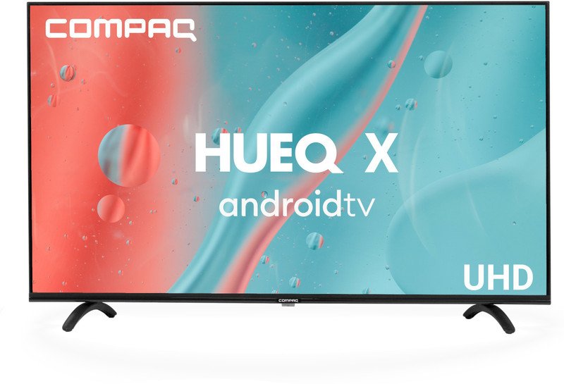 Compaq 140 cm (55 inch) Ultra HD (4K) LED Smart Android TV with 2 GB RAM, Dolby Audio, Bezel-less Screen,WCG+(CQV55AX1UD)