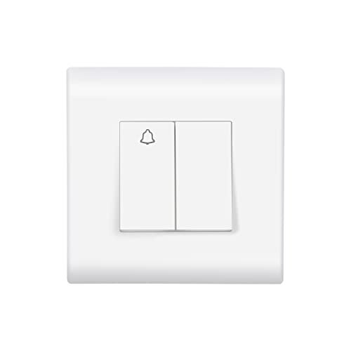 Wipro Northwest (Nowa) Switch Combo of 2M Plate + 1M Bell Push + 1 6A Switch, White (Kit 3)