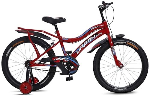 URBANSTAR 20T BENZO Model Kids Cycle (RED) 20T Roadster Cycle -Semi Assemble (Single Speed- Red-Rigid, Fork)