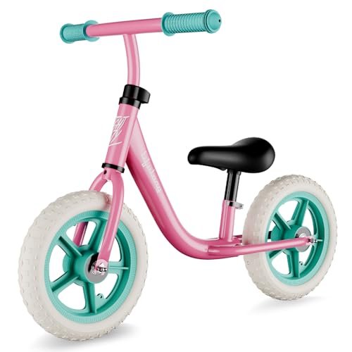 Lifelong Balance Bike for Kids 1.5-3 Years | Ergonomic Frame | Pedal Free Balance Bike |Crash Guard | Quick-Release Height Adjustment | Toxic Free Mag Wheels & Grip| Suitable for Girls & Boys (Pink)