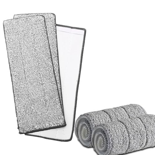 STELLIX Microfiber Small Mop Refill Pad: Washable, Fits Flat Mops, Ideal for Small Buckets (2 Pc, 33×11.5 cm)