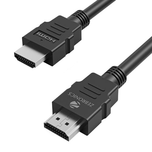 ZEBRONICS -Haa3020C (3M) Hdmi Cable, Supports Arc & Cec Extension Which Supports Upto 32 Audio Channels,Compatible With Hdmi-Enabled Devices Like Tvs, Displays, Computers, Playstation, Black