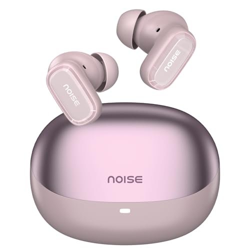 Noise Newly Launched Buds Connect 3 Truly Wireless Earbuds with 40H of Playtime, Quad Mic with ENC, Low Latency, 10mm Driver, BT V5.4(Dusty Rose)
