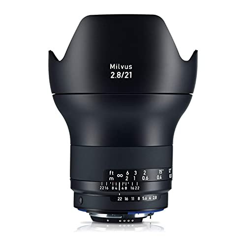 Zeiss Milvus ZF.2 2.8/21 Super Wide-Angle Camera Lens for Nikon F-Mount SLR/DSLR Cameras,Black