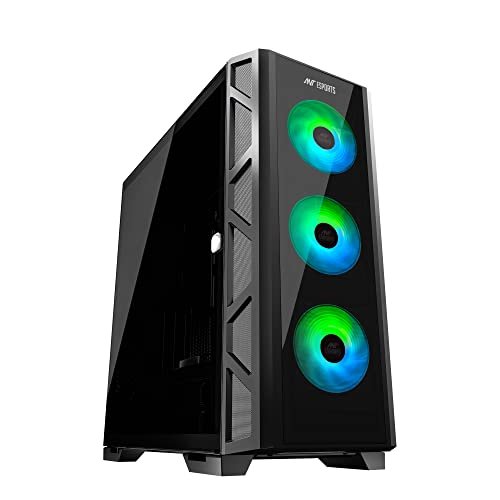 Ant Esports Dynamic GT Mid-Tower Computer Case/Gaming Cabinet – Black | Supports E-ATX, ATX, Micro-ATX, Mini-ITX | Pre-Installed 3 x 120mm Front Fans and 1 x 120 mm Rear Fan