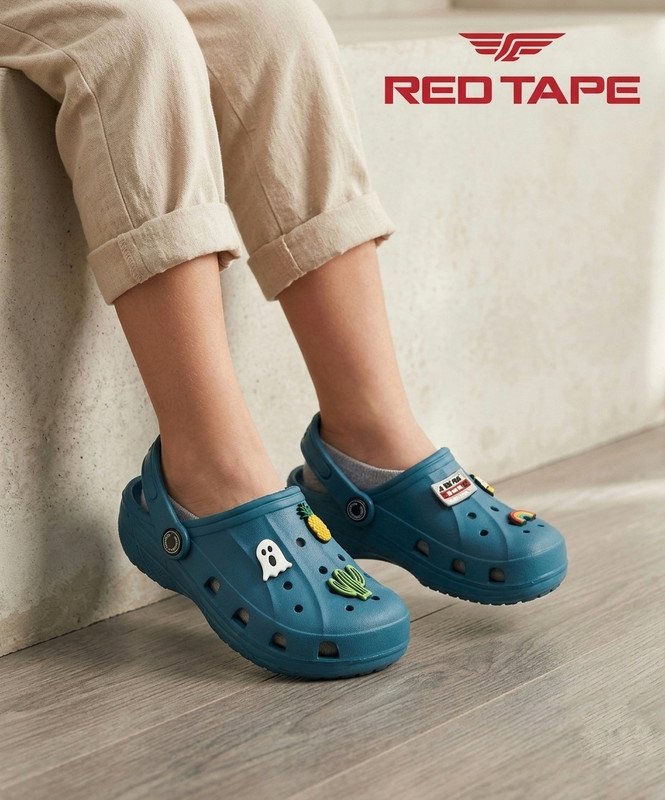 RED TAPE Boys Sling Back Clogs(Dark Blue , 8-9 Years)