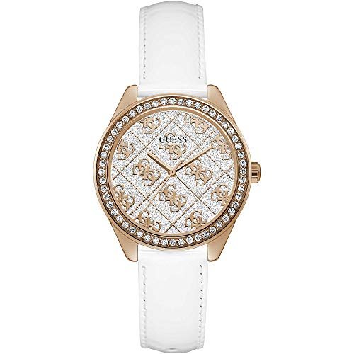 Guess Round 37mm White Dial Analog Women Watch – GW0098L4