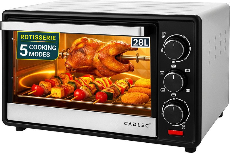 Cadlec 28-Litre Oven Toaster Grill (OTG)(OvenMate, Silver and Black)