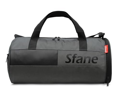 Sfane Polyester Grey Duffle/Shoulder/Gym Bag for Men & Women with Separate Shoe Compartment