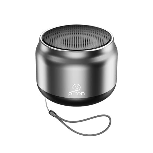 pTron Newly Launched Fusion Hook v2 6W Bluetooth Speaker with 8 Hrs Playtime, 2.04″ Neo Driver for Pristine Sound, Mini Size Portable Speaker, BTv5.1 Connectivity,TWS Feature & Type C Charging(Silver)