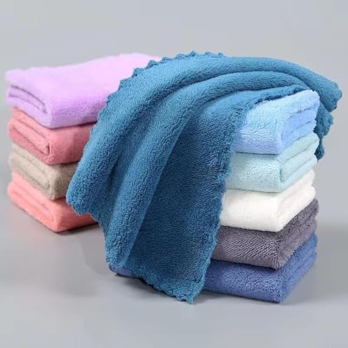Outlay Home Face Towel/Handkerchief/Rumal Microfiber Small Size -Pack of 12 Pieces – Soft and Super Absorbent Face Towels for Women’s, Kids and Newborn Babies – 25×25 CM – 12 Pieces