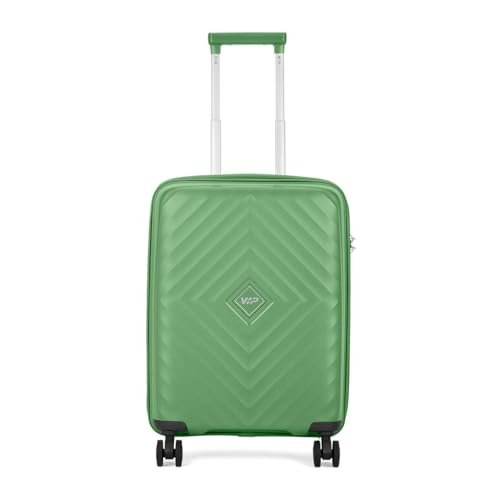 VIP Quad Pro Cabin 55 Cm 8 Spinner Wheels Trolley Bags for Travel, Hard Case Lightweight Bag with TSA Lock, Anti-Theft Zipper & Premium Interiors (Green) (Small)