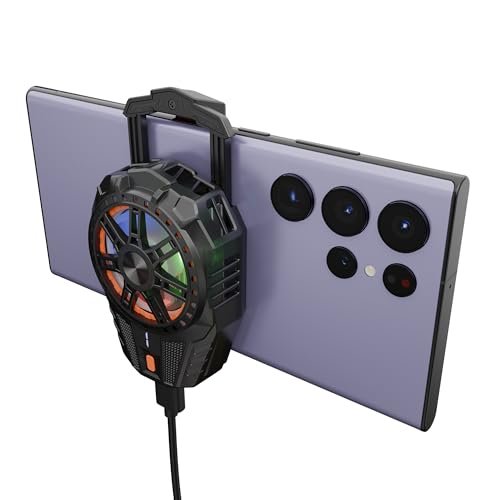 ZEBRONICS FROSTFLO 10 Ultralight Mobile Cooler, 5000 RPM, Gaming Fan, 3 Level Speed Adjustment, Clip Type, LED Temperature & Mode Display, Type-C Compatible