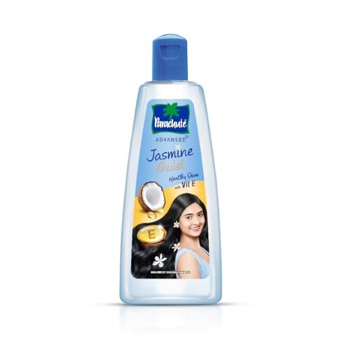 Parachute Advansed Jasmine Gold Non-Sticky Coconut Hair Oil with Vitamin E For Super Shiny Hair, 600ml