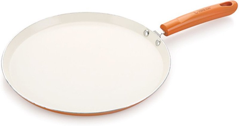 NIRLON Ceramic Induction Dosa Tawa, 26Cm, Orange Tawa 26 cm diameter(Ceramic, Non-stick, Induction Bottom)