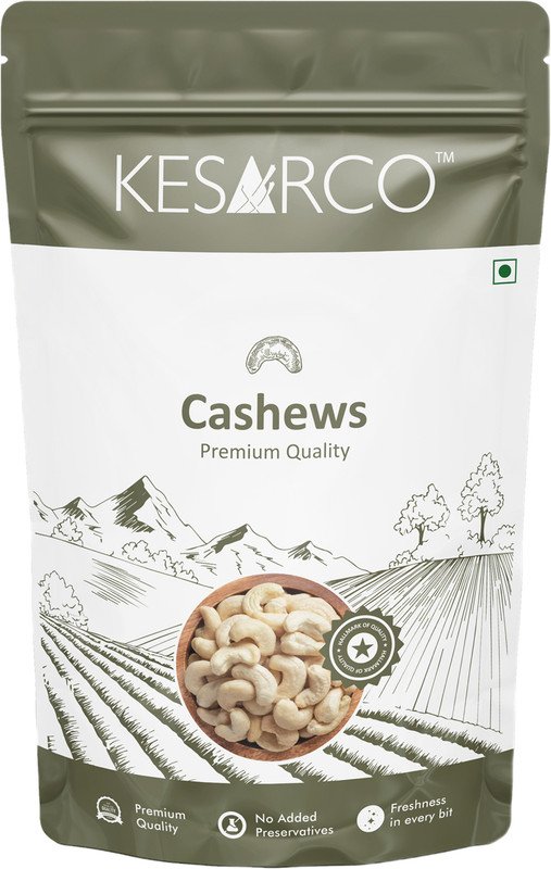 KESARCO 100% Natural Premium Whole Cashews , Kaju nuts, Gluten Free – 1 kg Cashews(1 x 1 kg)