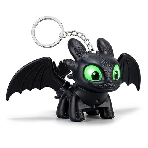 HAMERA ENTERPRISES Dragon Keychain with LED Light Eyes, Key Holder and Bag Charm Toy Accessory