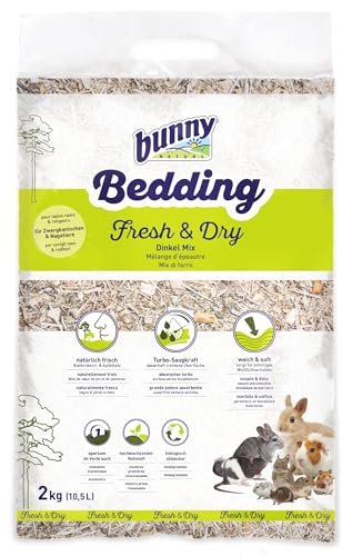 Bunny Nature Bedding Fresh & Dry 2kg (10.5 L) Premium Rabbit Bedding | Super Absorbent, Odor Control, Dust-Free, and Soft Comfort for Rabbits & Small Pets