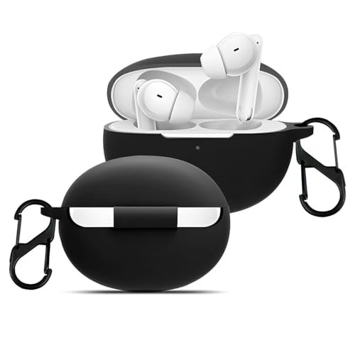 KACA Protective Shockproof Silicone Cover Case with Buckle Compatible with Oppo Enco X2 (Black)