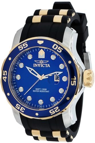Invicta Stainless Steel Analog Blue Dial Men Watch-39101, Black Band