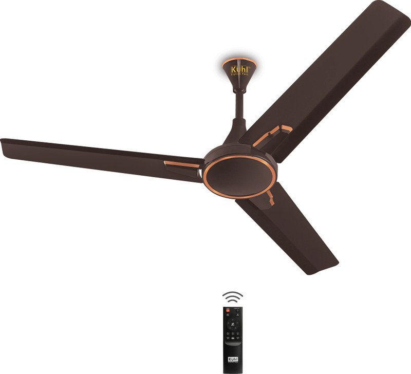 KUHL | Prima A1, BLDC, 29W, Low Noise, Energy-Saving with 5 Year Warranty BLDC Motor with Remote 1200 mm Ceiling Fan(5 Star | Espresso | Pack of 1)