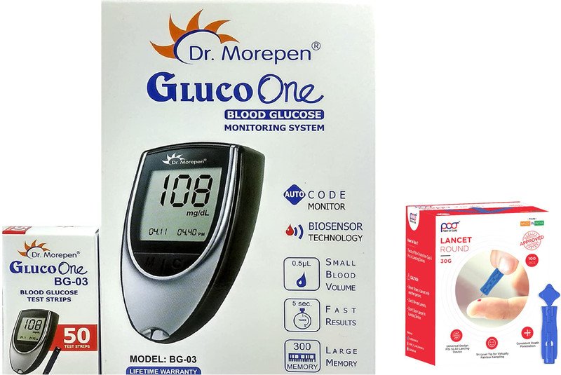 Dr. Morepen bg-03 Glucometer(White)