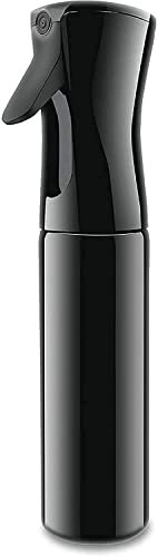 ETSAP (Black, 300ml) Refillable Empty Mist Water Spray Bottle for Taming Hair in Morning, Hairstyling, Plants, Pets (Black, 300ml)