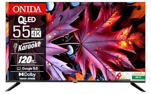 Onida 139 cm (55 inches) Nexg Karaoke Series 4K QLED Smart Google TV Q55UGI120