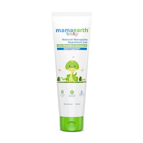 Mamaearth Natural Mosquito Repellent Gel – 100ml |DEET Free | Protects from Dengue, malaria & Chikungunya| Made safe Certified | Protection from Mosquitoes | Safe if ingested