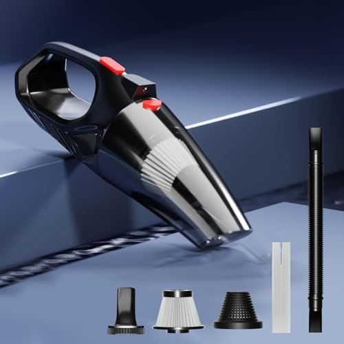 GoMechanic Wireless Portable Vacuum Cleaner for Home and Car – 120 Watts Motor High Suction Power 5500PA – Dust Cleaner for Pet Hair, Sofa – Cordless Mini Vacuum Cleaner – HEPA Filter (GMA_VC_006)