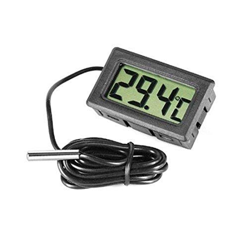 INVENTO Temperature Gauge Mini LCD Digital Thermometer with Probe for Fridge Aquarium Fish Tank
